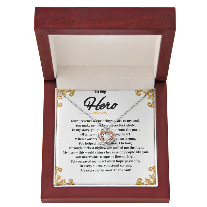 To My Hero - Crown Pendant Necklace