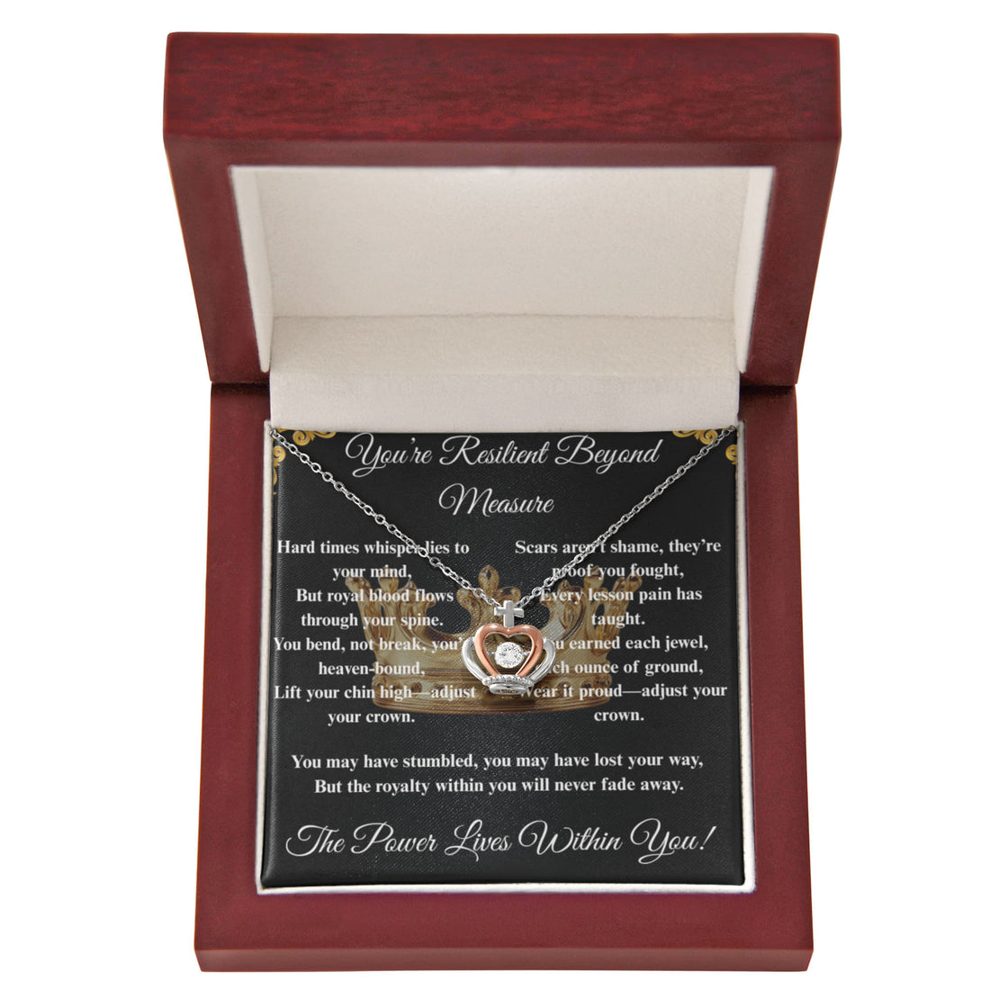 Spiritual Motivation- Crown Pendant Necklace