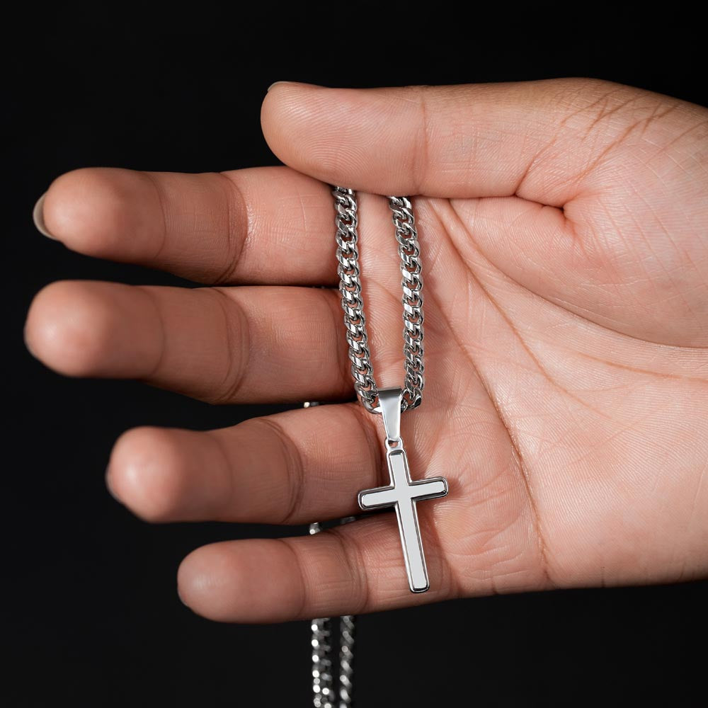 Spiritual Motivation - Cross Cuban Link Chain ShineOn Fulfillment