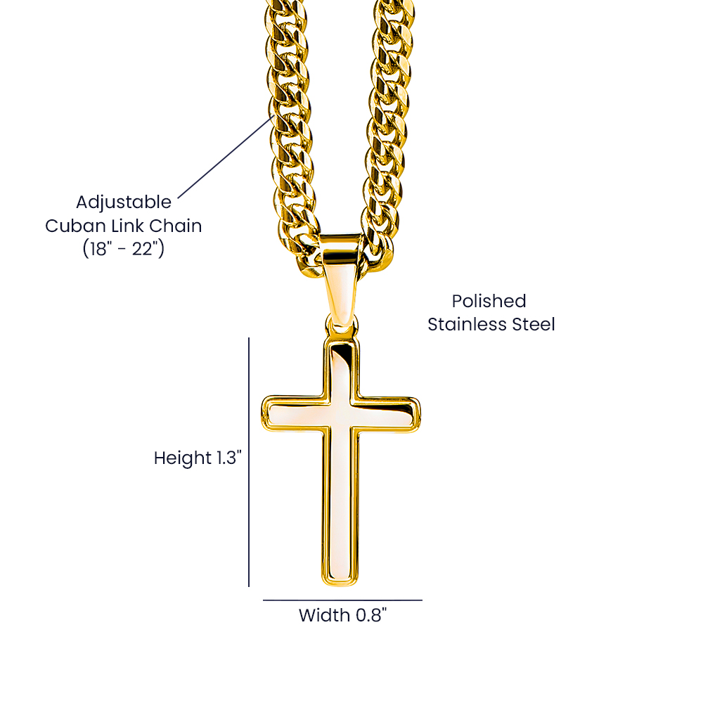 Spiritual Motivation - Cross Cuban Link Chain ShineOn Fulfillment