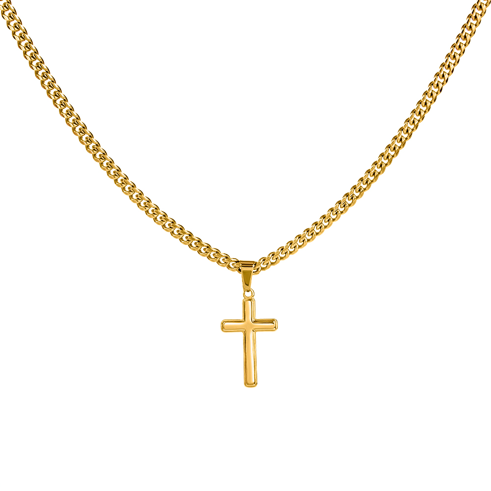 Powerful Motivation Message - Artisan Cross With Cuban Link Chain