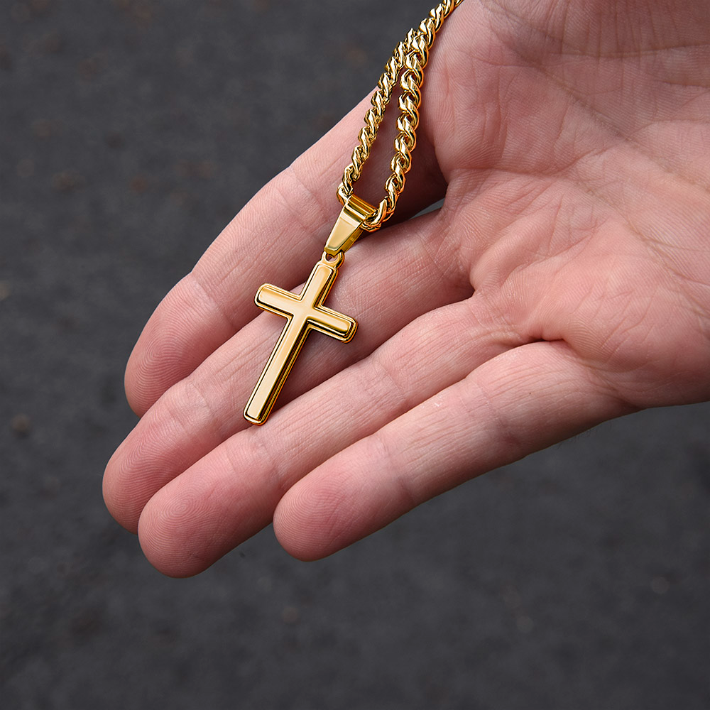 Spiritual Motivation - Cross Cuban Link Chain ShineOn Fulfillment