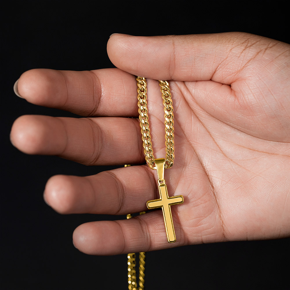 To My Amazing Son - Custom Cross Cuban Link Chain