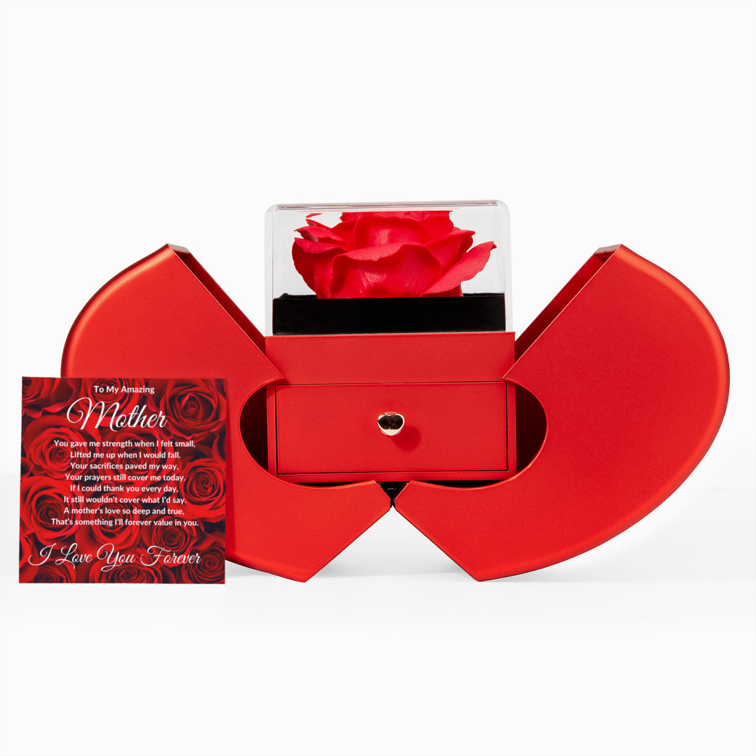 "To My Amazing Mother" Beautiful Diamond Cut Necklace (Rose Gift Box)